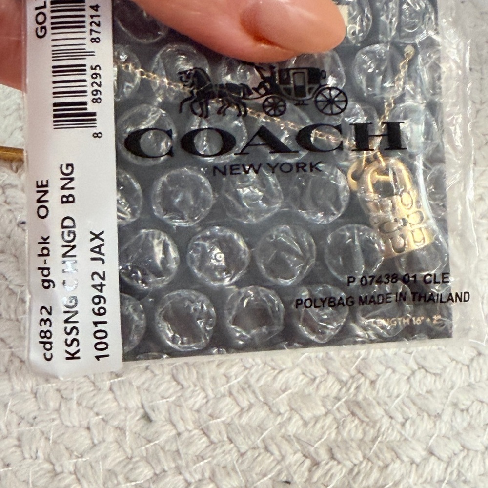 Coach Gold Lock and Key Necklace - Picture 6 of 6